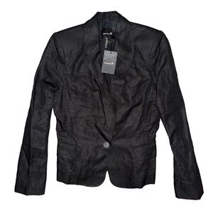 💙 NWOT Isabel Marant Black Linen Blend Blazer Minimalist Old Money Quiet Luxury